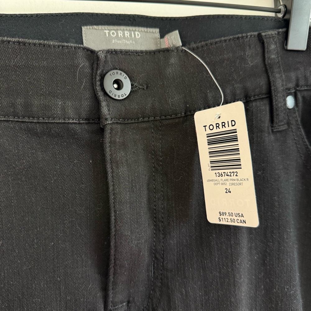 Torrid Black Premium Bombshell High-Rise Flare Jeans - Picture 8 of 10
